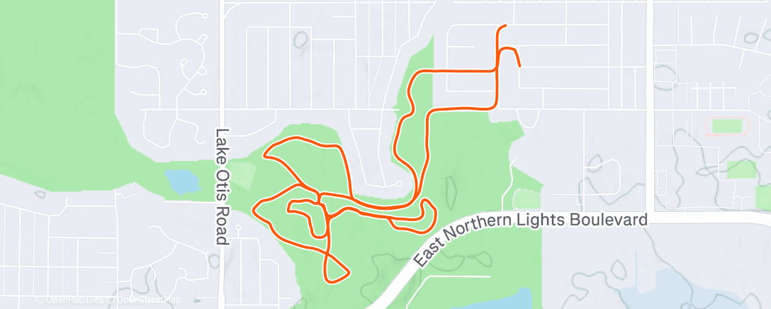 Map of the activity, Afternoon Walk