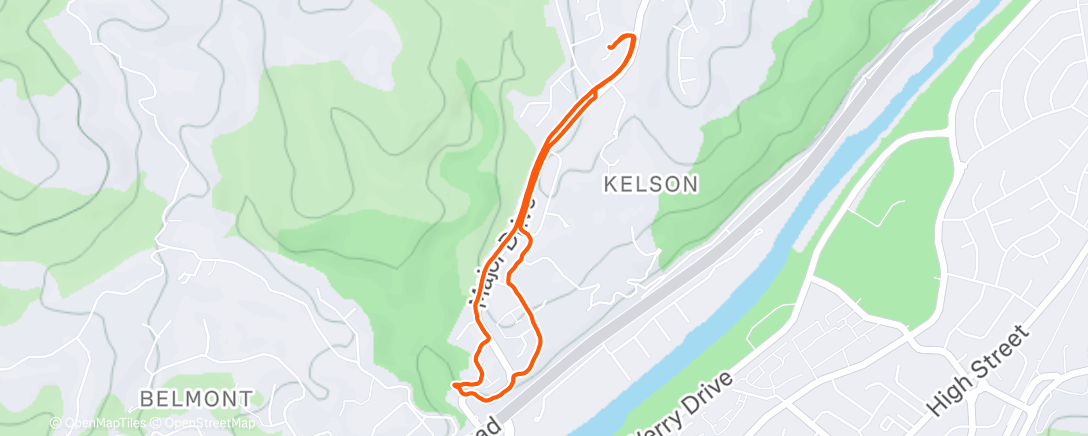 Map of the activity, Kelson hill loop