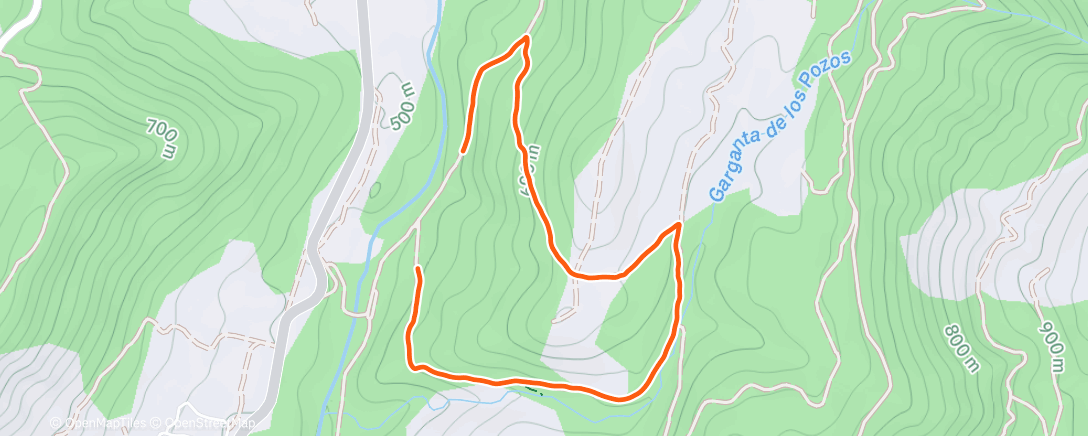 Map of the activity, Morning Hike