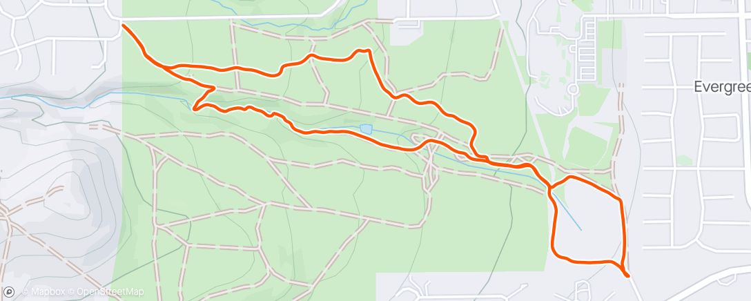 Map of the activity, Afternoon Trail Run