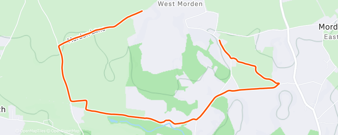 Map of the activity, Morning Run