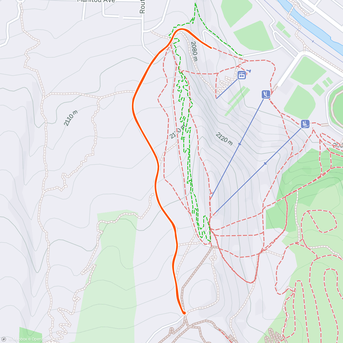 Map of the activity, SBT Hill Climb ouchhhh!