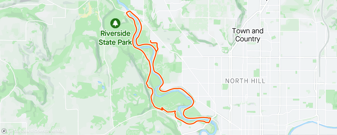 Map of the activity, Riverside Legends