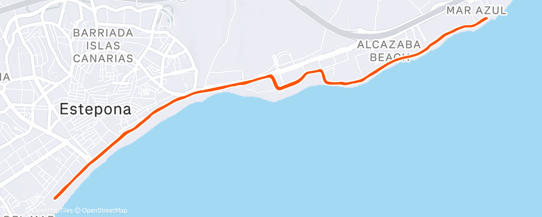 Map of the activity, Carrera de tarde