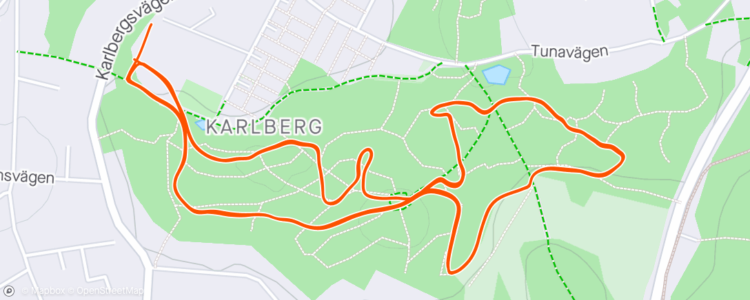 Map of the activity, KM #1 Karlberg