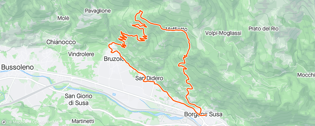 Map of the activity, Giro in EMTB con Diego.