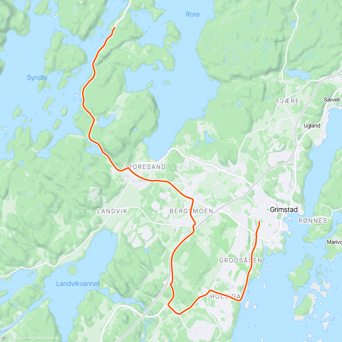 Map of the activity, GPS feil🙄 rolig tur 2 timer
