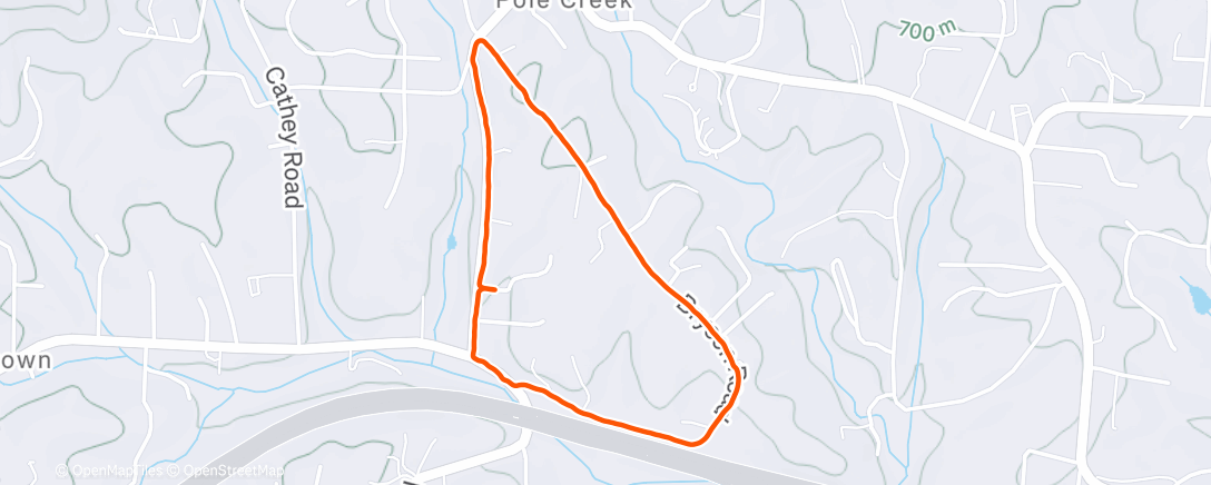 Map of the activity, Afternoon Walk