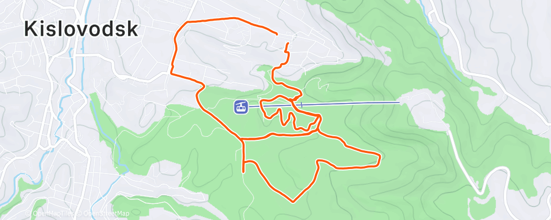 Map of the activity, Lunch Run