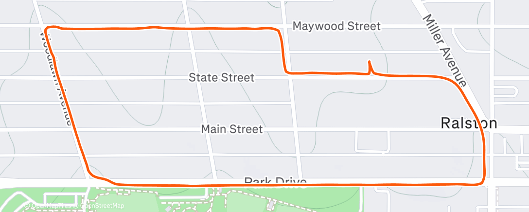 Map of the activity, Afternoon Walk