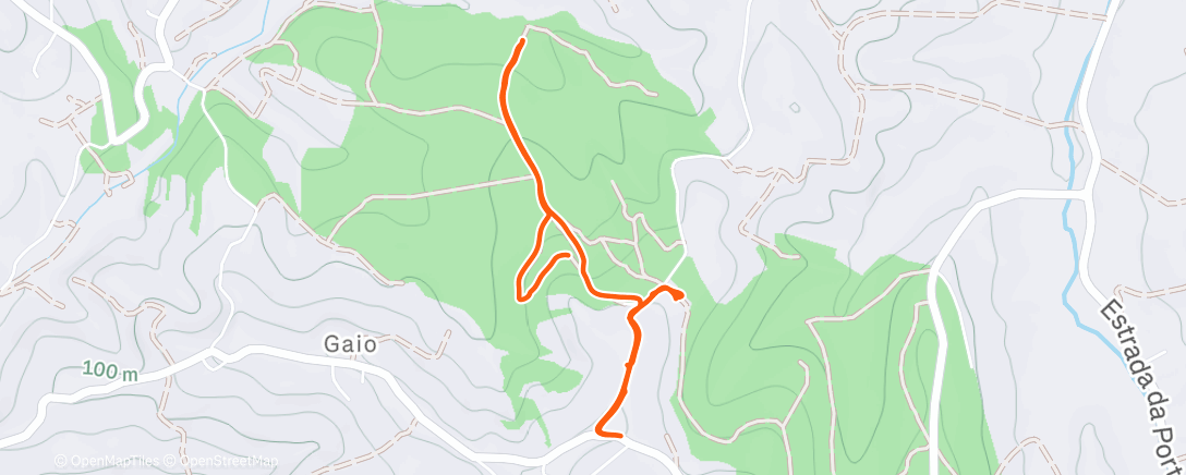 Map of the activity, Afternoon Walk