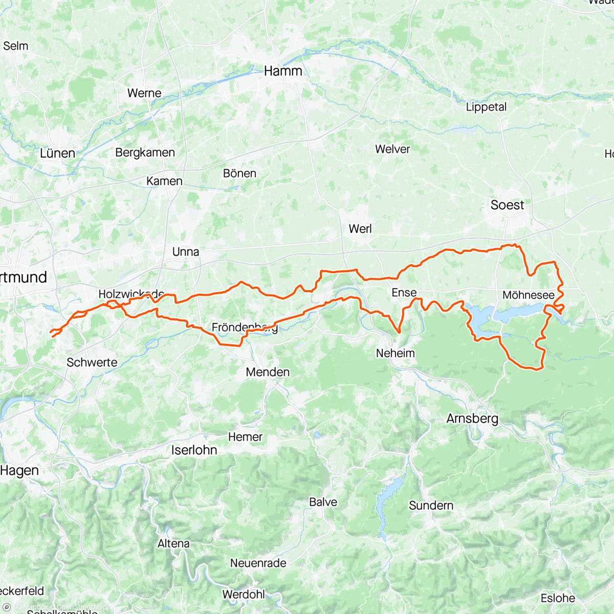 Map of the activity, Möhnesee & Arnsberger Wald 🌞