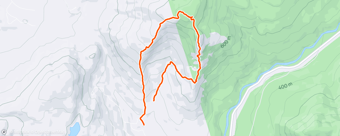 Map of the activity, Morning Hike