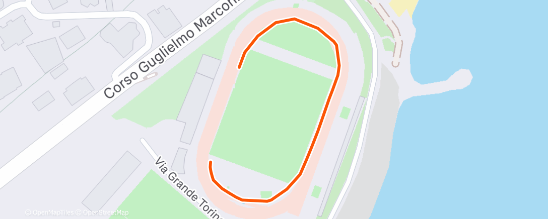 Map of the activity, Corsa mattutina