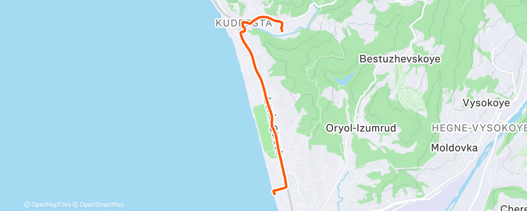 Map of the activity, Утренний забег