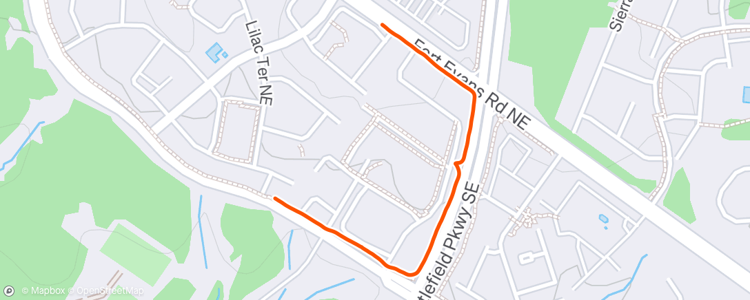 Map of the activity, Afternoon Walk