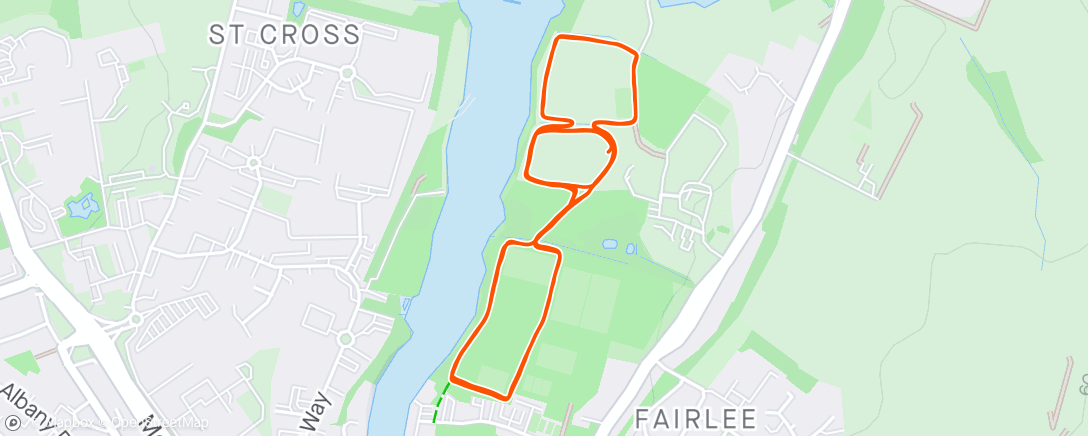 Map of the activity, Parkrun - Ray’s route