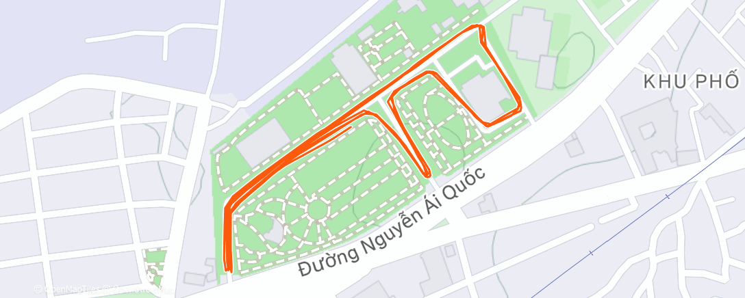 Map of the activity, Morning Run