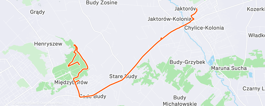 Map of the activity, Afternoon Ride