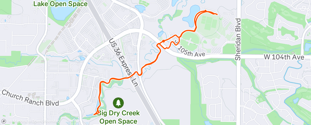 Map of the activity, Morning Run