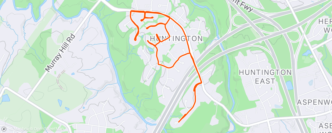 Map of the activity, Morning Run
