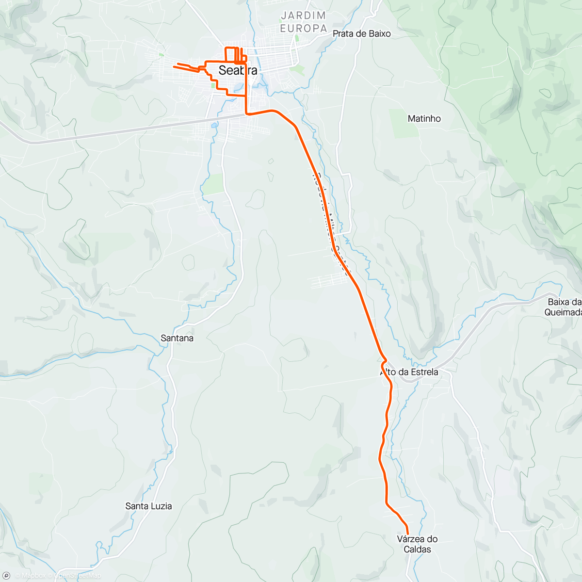 Map of the activity, Manhã Ciclismo