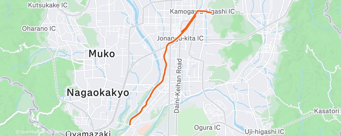 Map of the activity, Morning Run