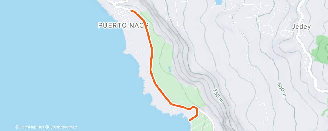 Map of the activity, Jogging