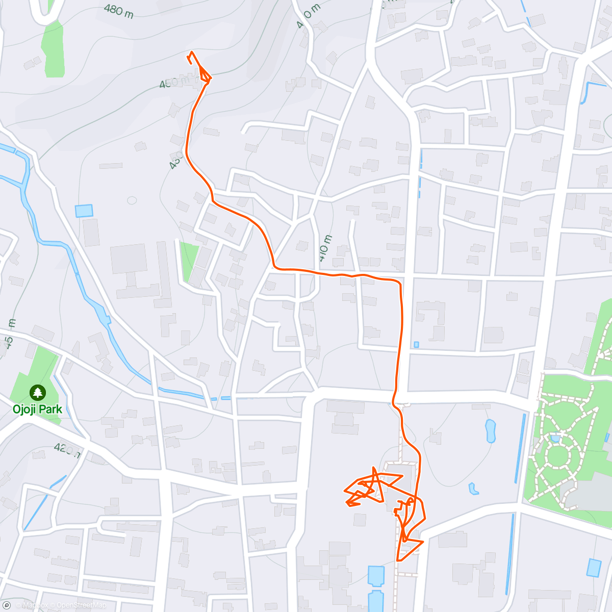 Map of the activity, 朝のウォーキング