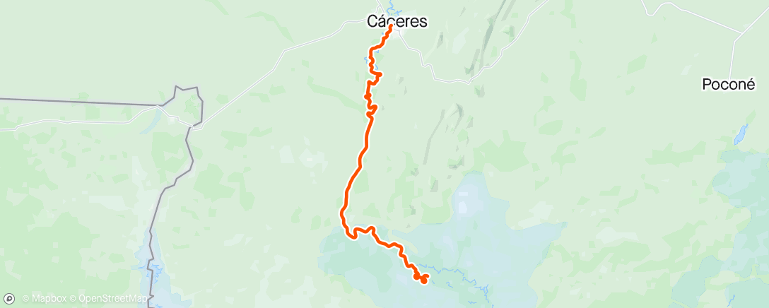 Mapa de la actividad, Taiamã x Cáceres