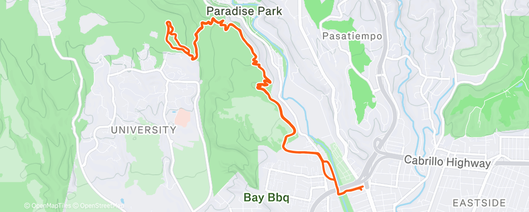 Map of the activity, Afternoon Ride