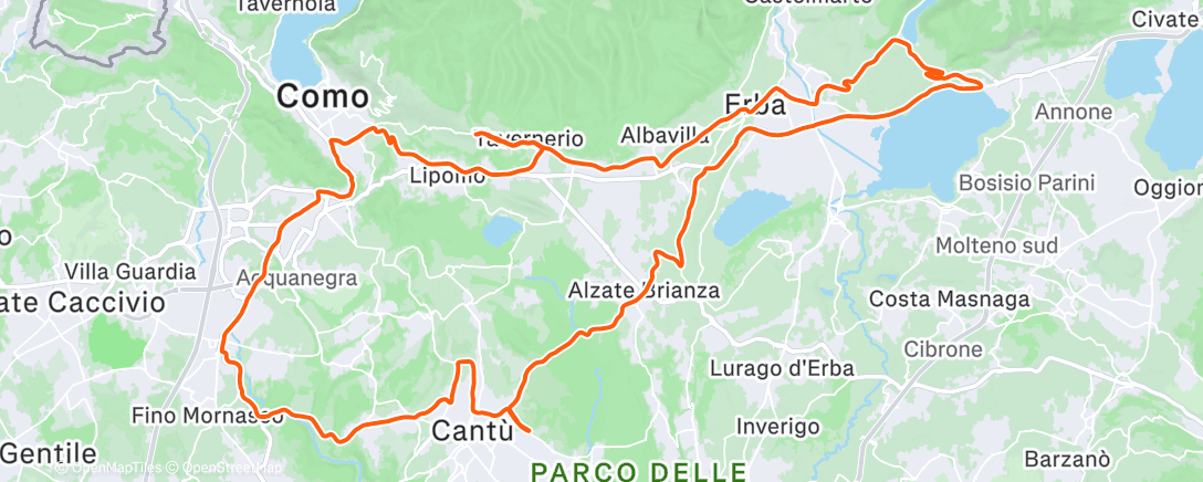 Карта физической активности (Pedalata mattutina)