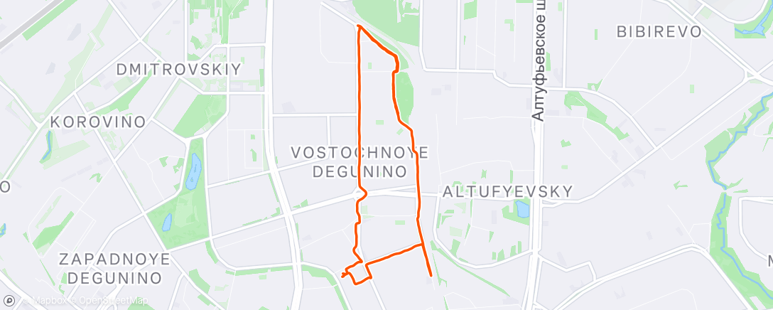 Map of the activity, Morning Run