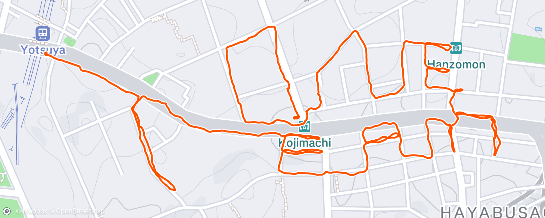 Map of the activity, 午後のランニング