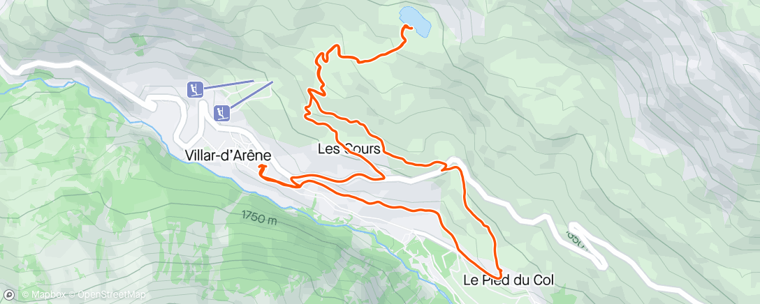 Mappa dell'attività VTT Chariotte Lac du Pontet