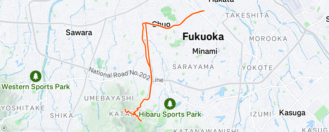 Map of the activity, 朝のライド