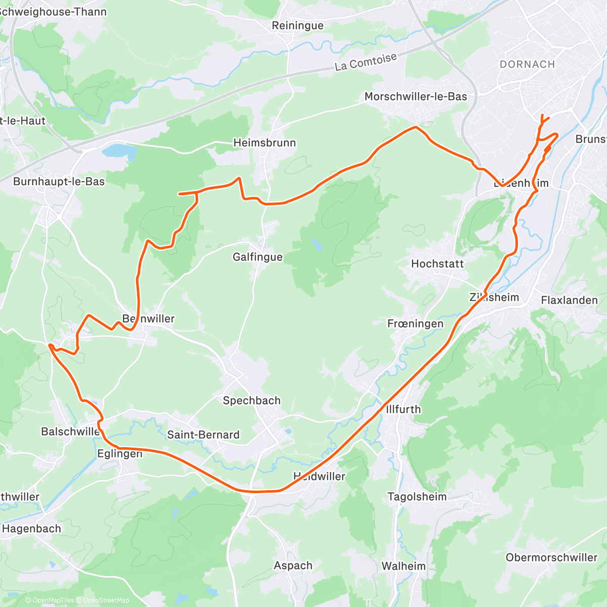 Map of the activity, Afternoon Gravel Ride