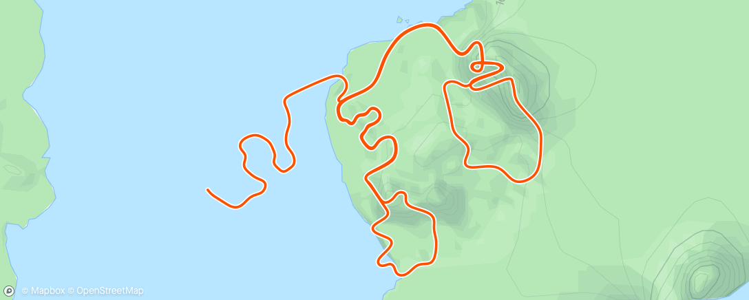 Mapa da atividade, Zwift - 02. Endurance Escalator [Lite] in Watopia