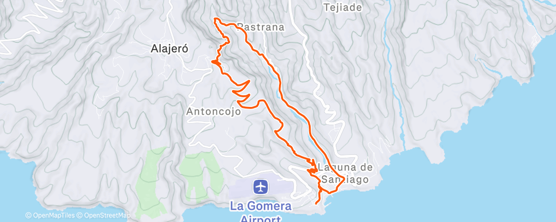 Map of the activity, Lunch Trail Run