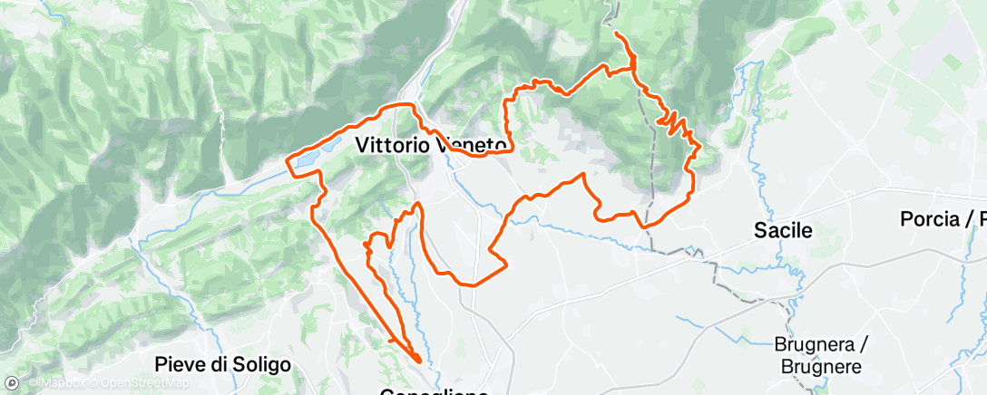 Карта физической активности (Pedalata mattutina)