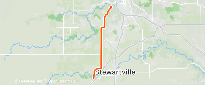 Route map for 07/22 Pop Up Ride