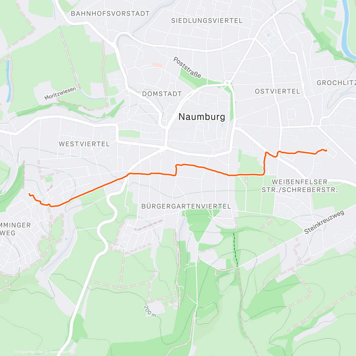 Map of the activity, Spaziergang am Nachmittag