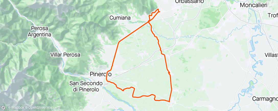 Karte der Aktivität „Giro di scarico”