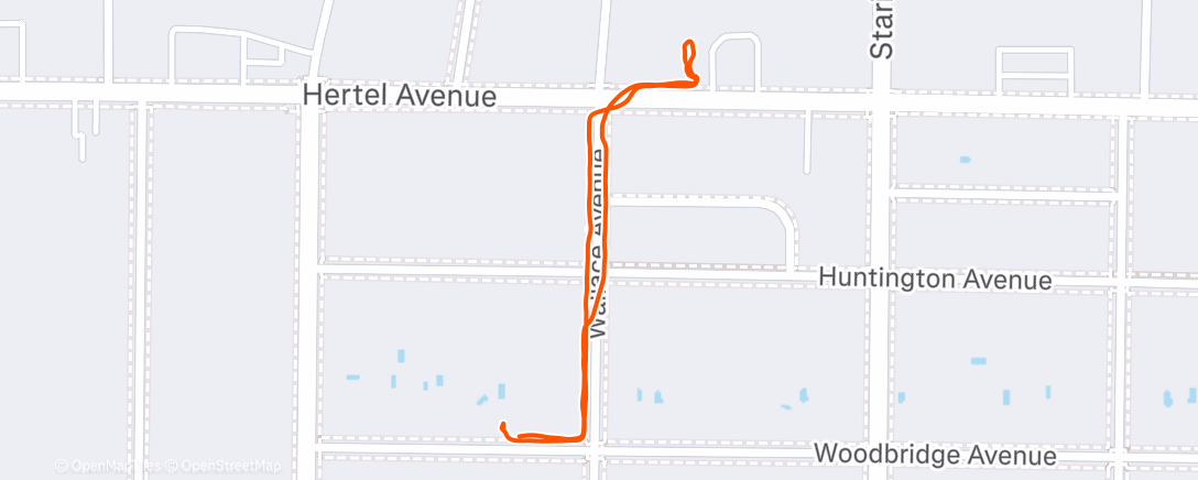 Map of the activity, Woodbridge Ave