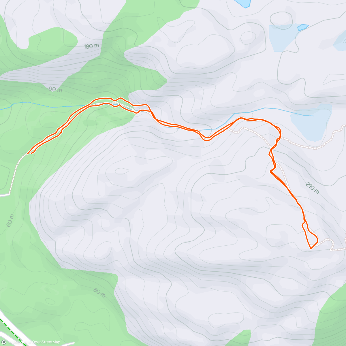 Map of the activity, Utslettefjellet