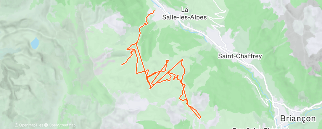 Map of the activity, Morning Alpine Ski