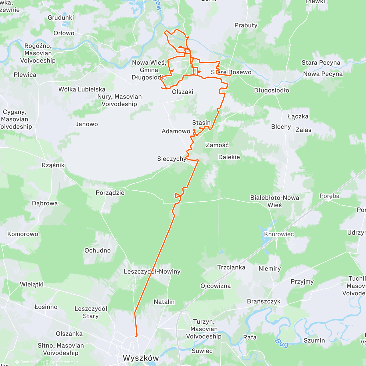 Map of the activity, Chrzczanka Piaskowa