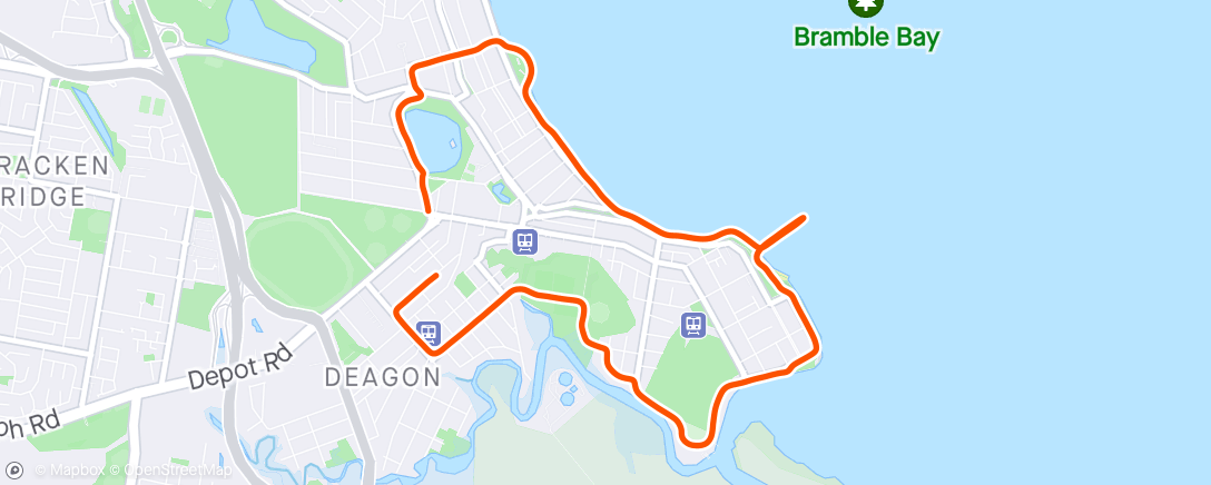 Map of the activity, After work run.