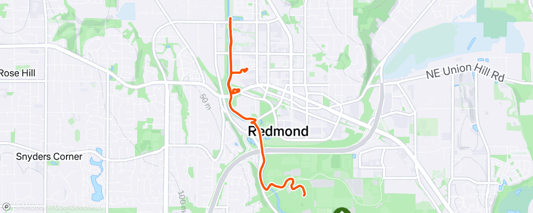 Map of the activity, Lunch Ride
