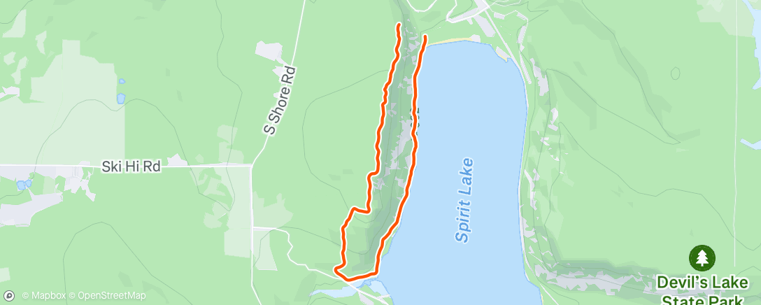 Map of the activity, Lunch Hike